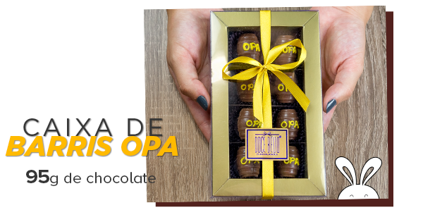 caixa de barris chocolate OPA BIER páscoa