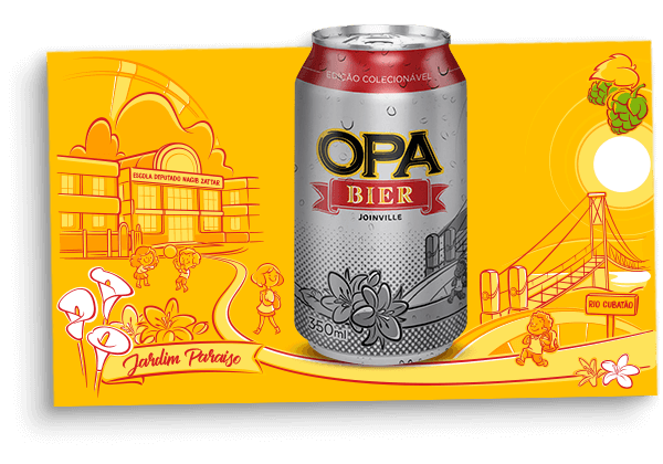 lata OPA BIER jardim paraíso